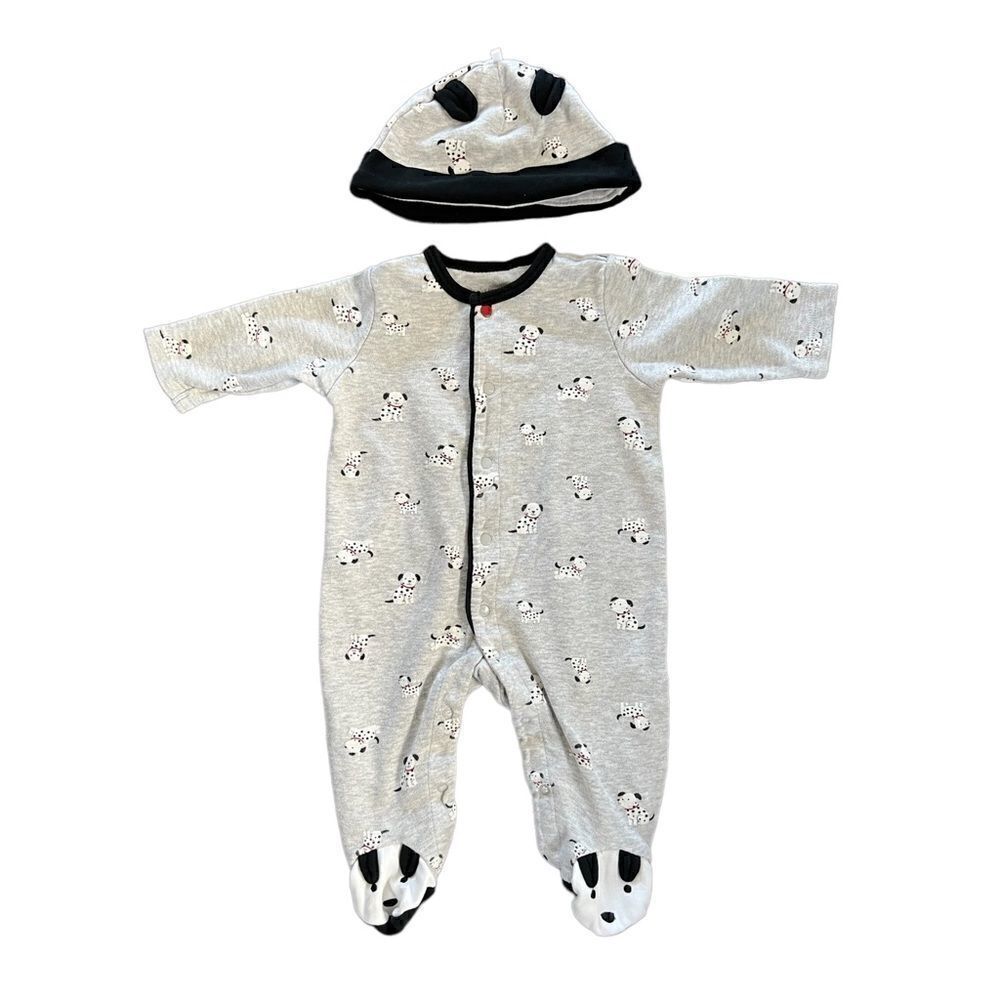 Little Me, Baby Dalmatian Footsie and Hat, 3 months